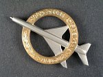 Odznak Zasloužilého vojenského letce č.13, Ag 900, výrobce Umělecké Řemesla Praha, vzácné