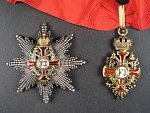 Řád Františka Josefa I., komandér s hvězdou, výrobce Gebr. Resch, hvězda VM, punc Au, v bezvadném stavu s původním závěsem a stuhou