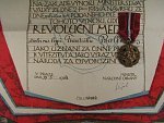 Konvolut vyznamenání a dekretů na jméno ballý, vál. kříž 1918, medaile vítězství, revoluční med. med. dělostřelectva čs.vojska na rusi atd.