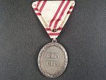 Stříbrná čestná medaile za zásluhy o červený kříž s válečnou dekorací, Ag