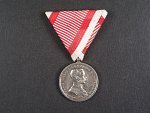 Medaile za statečnost II. třídy, Ag, nová vojenská stuha, vydání 1914 - 1917