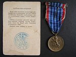 Medaile Za pracovní obětavost ČSR + průkaz