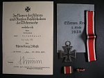 Železný kříž II. stupně 1939 + dekret + udělovací sáček