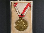 Medaile za zásluhy o Červený kříž 1912-1913, zlacená bronz, originální etue