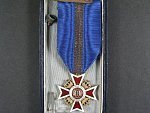Řád Rumunské koruny, důstojník, civilní skupina. typ 1932-1947, chybí rozeta na stuze, originální etue