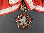 ČS. Řád Bílého Lva I.stupeň, řádový odznak s hvězdou, civilní skupina, značka výrobce KK