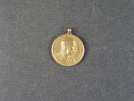 Miniatura jubilejní pam. medaile z r.1898, průměr 18.7 mm, na reversu škrábance