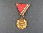 Pamětní medaile na I. sv. válku, slabší varianta, síla 3 mm + dekret