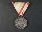Miniatura pamětní medaile na I. sv. válku pro nebojovníky, původní stuha