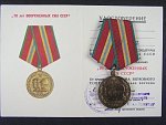 Medaile 70 let ozbrojených sil SSSR + udělovací knížka