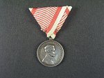 Medaile za statečnost II. třídy, Ag, původní vojenská stuha, vydání 1917 - 1918