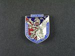 Smaltovaný odznak Czechoslovak artillery England 1940, výrobce H.W.Miller Velká Británie