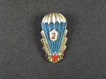 Odznak výsadkového vojska 2. třídy z obdobi 1965-1992 č.18765, druhý typ