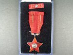 Řád Rudé hvězdy ČSR č.499, punc Ag, výrobce Zukov, originální etue