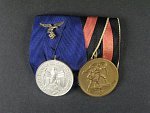 Spojka vyznamenání, Služební medaile vermachtu 4.tř. za 4 roky služby pro Luftwaffe a  Pamětní medaile na 1. Oktober 1938 