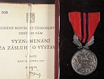 Vyznamenání - Za zásluhy o výstavbu I. vydání 1951-1960 ČSR č.0308, výroba Karnet Kyselý + udělovací průkaz a etue