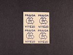Brno - ZT přetisku ve čtyřbloku v modré barvě na kousku papíru