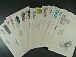 kompletní ročník obálek FDC 2014, kat. číslo 795 - 828, celkem 34 ks