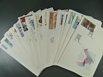 kompletní ročník obálek FDC 2018, kat. číslo 957 - 1015, celkem 42 ks, kat. cena 1777.- Kč
