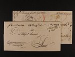 skl. vojenský dopis z r. 1837 do Jaroslavic s pod. oválným raz. IGLAU a skl. vojenský dopis z r. 1845 do Žďáru  s pod. černým řádkovým raz. JGLAU 5.MARZ, dobrá kvalita