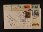 sestava 4 ks celistvostí s maďarskou nebo česko-maďarskou frankaturou s DR KASSA 11.9.38 + pam. raz. KASSA VISSZATÉRT 1948, zajímavé