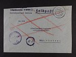 soudní zásilka přepr. polní poštou z Berlína do Mor. Ostravy, dofrank. služ. zn. 1,20K s raz. DR MÄHRISCH-OSTRAU 1.8.44, pod. vylámané raz. 27.1.44, přídavné fialové raz. FPA 37541, zajímavé