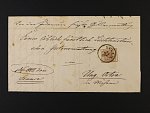 skl. dopis z r. 1852 frank. zn. Fe. č. 4, lux. střih, pod. raz. TULLN 21.8.