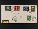 R-dopis frank. zn. Mi. č. 874, 943-5, 950 s raz. SALZBURG FESTSPILLE 1950