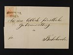 skl. dopis do Bučovic z r. 1857 frank. zn. Fe. č. 3 b s pravým okrajem 6 mm, pod. řádkové raz. ADAMSTHAL 22.JAN., průch. a přích. raz., dobrá kvalita