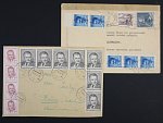 Měnová reforma - dva dopisy z 10. a 12.6.53, zajimavé frankatury, dobrá kvalita