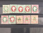 Helgoland - zn. Mi. č. 6c, 12, 13a, 14c, 16a, 18c, 18h, 18y, zk. Schuhardt, Schmiedt, celkem 540 EUR, zajimave