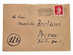 Breslau - dopis do Přerova vč. obsahu frank. zn. 12pf A.H., pod. raz. BRESLAU 1 11.9.44