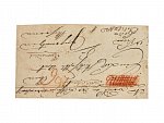 skl. R-dopis z r. 1806 z Vídně do Brna s ručním vyznačením N. B. a RECOMANDIRT, na zadní straně dvě pečetě