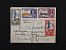ZÁMOŘÍ - Zámoří - St. Christopher and Nevis - dosílaný R-dopis do Jižní Afriky frank. zn. Mi. č. 65 - 8, pod. raz. nečitelné, průch. raz. NEW YORK 14.5.35, přích. raz. WIMBLEDON S.W.A 24.5.35