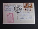 SUDETY, Eger (Cheb), fotopohlednice přepravená vzducholdí 1.Zeppelinlandung im Sudetenland 13.8.39,frankováno let. zn. 2x 25 pf., podací raz. Frankfurt + červený a černý let. kašet