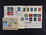 Sestava 5 ks celistvostí z let 1899 - 1949, zajímavé frankatury, cenzurní raz., chem. cenzury