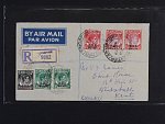 Malaja - let. R-dopis do Anglie frank. pestrou vysokou frankaturou, pod. raz. SINGAPORE 27.AU.1946