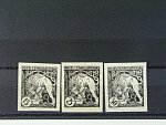 ZT zn. č. 27 - 29 v černé barvě na kříd. papíře, kat. cena 750 Kč