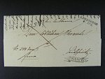 skl. dopis z r. 1848 c černým řádkovým raz. LANDSKRON + černé praporkové raz. FRANCO Vot. C 145