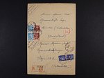 dva dopisy z r. 1943 z franc. prac. tábora do Marienthalu u Mostu frank. franc. zn. + raz. německé cenzury a přích. raz.