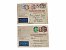 NĚMECKO - Německo 1870 - 1945 celistvosti - dva R-dopisy do Jižní Ameriky z let 1933 - 34 frank. zn. Mi. č. 379 - 382 dvoupáska), resp. 343, 420, 468, pod. raz. STUTTGART 19.1.1934, resp. 29.12.33 + průch. a přích. raz., zajímavé, dobrá kvalita