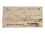 skl. dosílaný dopis z r. 1818 s pod. řádkovým černým raz. EGER, zajímavé