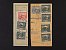 ČESKOSLOVENSKO DO 1939 - ČSR (1918-1939) - Hradčany 1918 - ústřižek pošt. průvodky frank. zn. č. 18 - na přední str. 2x dvoupáska, na zadní str. svislá čtyřpáska + zn. č. 5, pod. raz. ALEXOVICE a ústřižek pošt. průvodky frank. zn. č. 18, typ I + 18, typ II + 