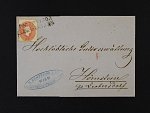 skl. firemní dopis z r. 1862 frank. zn. Fe. č. 20, pod. řádkové vlakové raz. K.K. FAHRENDES POSTAMT N. 4, přích. raz., velmi dobrá kvalita
