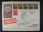 Holandská Indie - firemní EXPRES dopis do Amsterodamu, zajímavá frankatura, pod. raz. BATAVIA 16.12.37 + přích. raz., dobrá kvalita