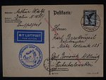 Zeppelinova letecká pošta 1929 - korespondenční lístek 