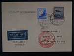 Zeppelinova letecká pošta 1936 - korespondenční lístek 