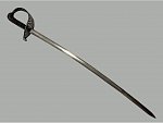 Jezdecká důstojnická šavle vz. 1850, bez pochvy