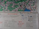 Barevná mapa RAF 1944 cíl Komárno