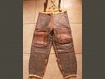 Kožené letecké kalhoty B-1 z WW2, štítek i raženo.